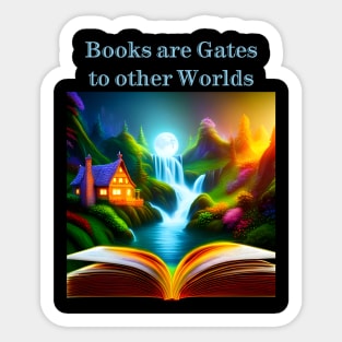 Books are gates to other worlds Sticker